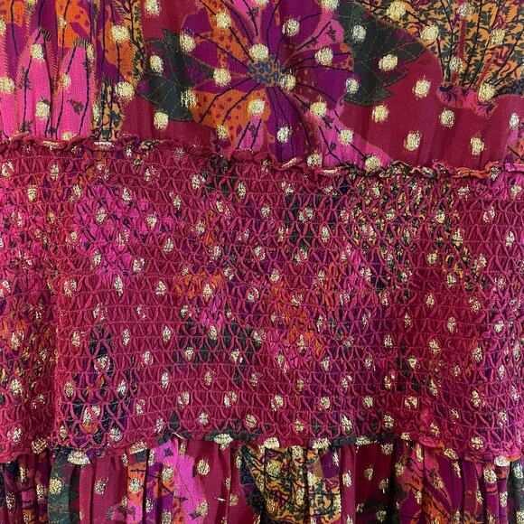 FARM Rio Banana Flowers dress size Large *missing beaded tie* - Picture 7 of 16